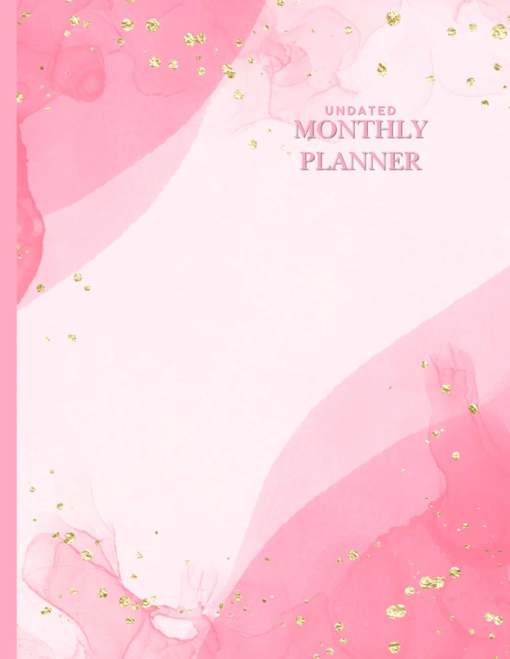undated monthly planner pink